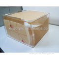 clear acrylic box with hinge / plexiglass box with hinge lid